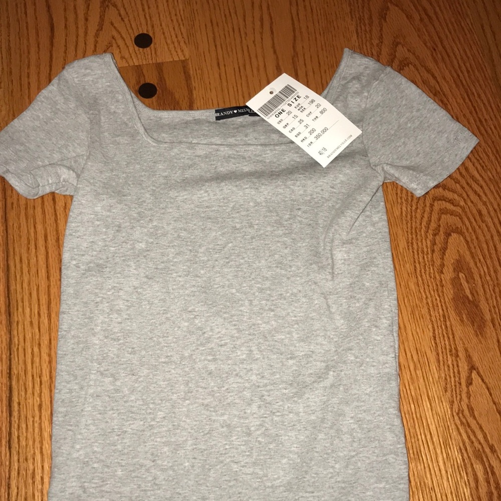 grey brandy melville top